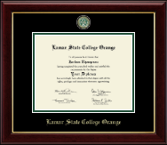 Lamar State College Orange diploma frame - Masterpiece Medallion Diploma Frame in Gallery