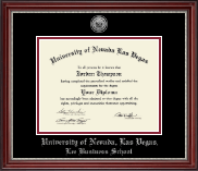 University of Nevada Las Vegas diploma frame - Silver Engraved Medallion Diploma Frame in Kensington Silver