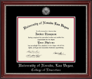 University of Nevada Las Vegas diploma frame - Silver Engraved Medallion Diploma Frame in Kensington Silver
