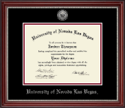 University of Nevada Las Vegas diploma frame - Silver Engraved Medallion Diploma Frame in Kensington Silver