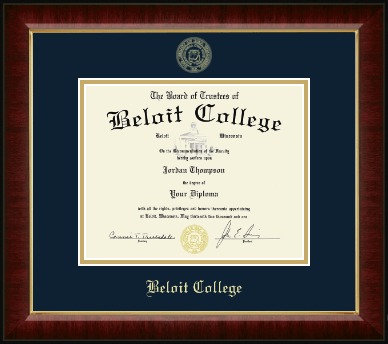 Beloit College diploma frame - Gold Embossed Diploma Frame in Murano