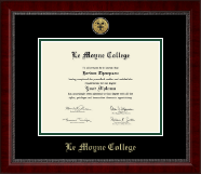 Le Moyne College Gold Engraved Medallion Diploma Frame in Sutton