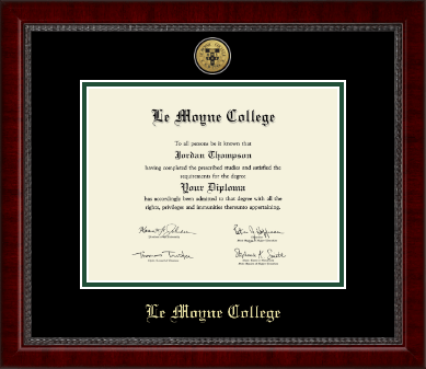 Le Moyne College diploma frame - Gold Engraved Medallion Diploma Frame in Sutton