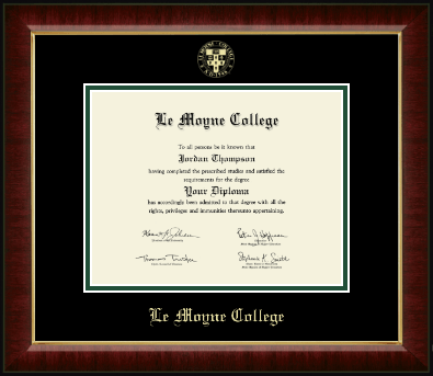 Le Moyne College diploma frame - Gold Embossed Diploma Frame in Murano
