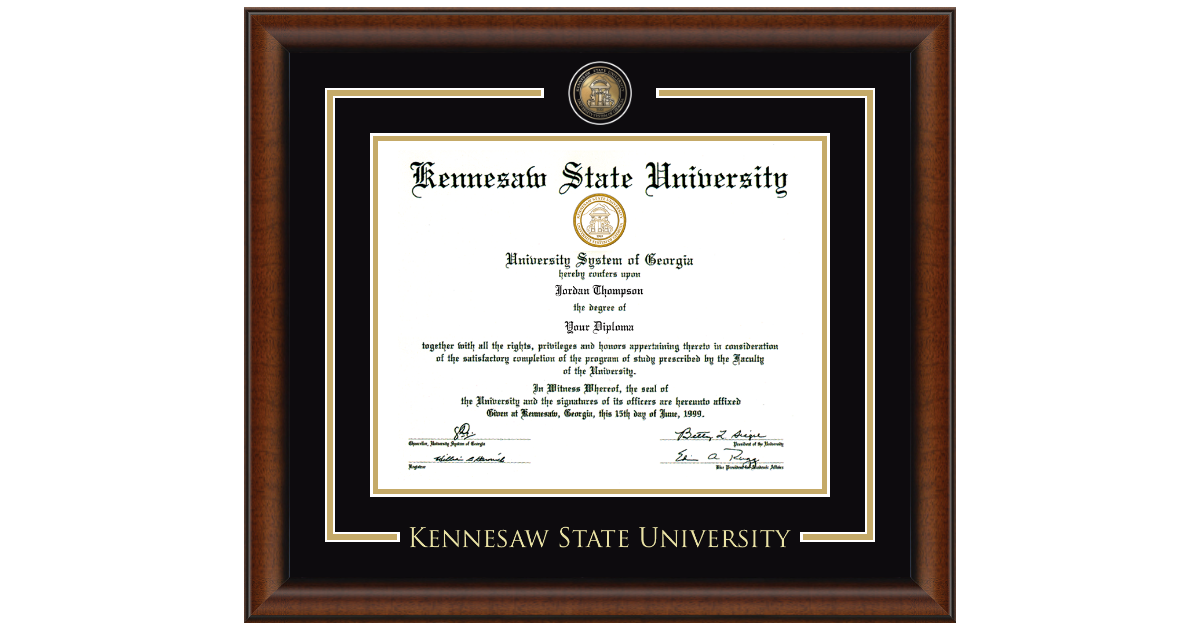 Showcase Edition Diploma Frame in Austin Kennesaw State University