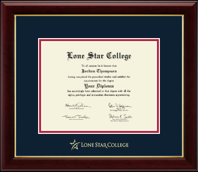 Lone Star College diploma frame - Gold Embossed Diploma Frame in Gallery
