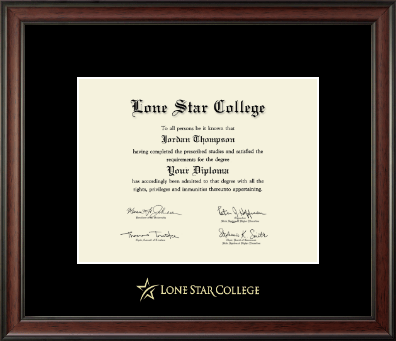 Lone Star College diploma frame - Gold Embossed Diploma Frame in Studio