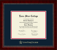 Lone Star College Gold Embossed Diploma Frame in Sutton
