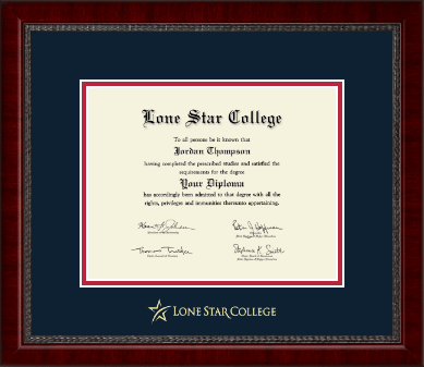 Lone Star College diploma frame - Gold Embossed Diploma Frame in Sutton