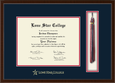 Lone Star College diploma frame - Tassel & Cord Diploma Frame in Delta