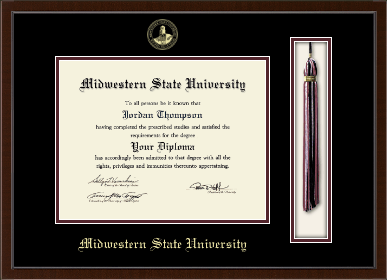 Midwestern State University diploma frame - Tassel & Cord Diploma Frame in Delta