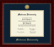 Madonna University diploma frame - Gold Engraved Medallion Diploma Frame in Sutton