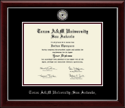 Texas A&M University at San Antonio Masterpiece Medallion Diploma Frame in Gallery Silver