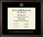 Texas A&M University at San Antonio Silver Embossed Diploma Frame in Studio