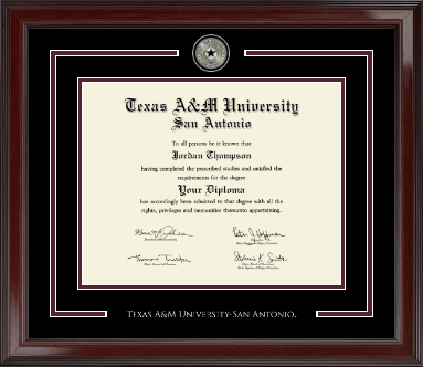 Texas A&M University at San Antonio diploma frame - Showcase Edition Diploma Frame in Encore