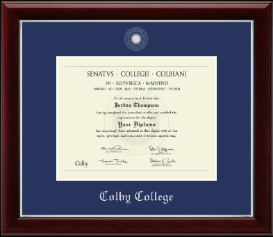 Colby College diploma frame - Silver Embossed Diploma Frame in Gallery Silver
