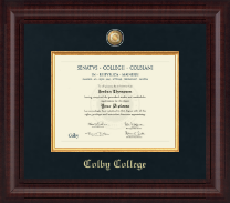 Colby College Presidential Brass Masterpiece Diploma Frame in Premier