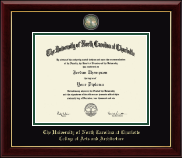 The University of North Carolina at Charlotte diploma frame - Masterpiece Medallion Diploma Frame in Gallery
