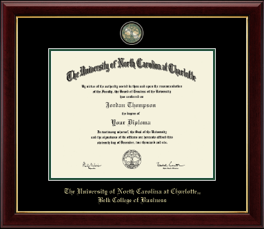The University of North Carolina at Charlotte diploma frame - Masterpiece Medallion Diploma Frame in Gallery