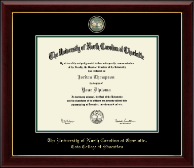 The University of North Carolina at Charlotte diploma frame - Masterpiece Medallion Diploma Frame in Gallery