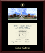 Colby College diploma frame - Campus Scene Diploma Frame in Galleria