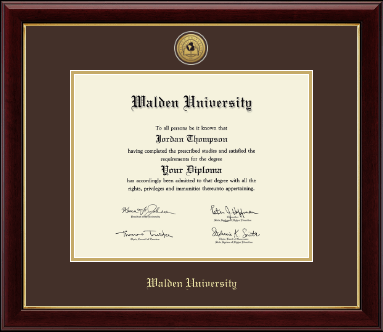 Walden University diploma frame - Gold Engraved Medallion Diploma Frame in Gallery