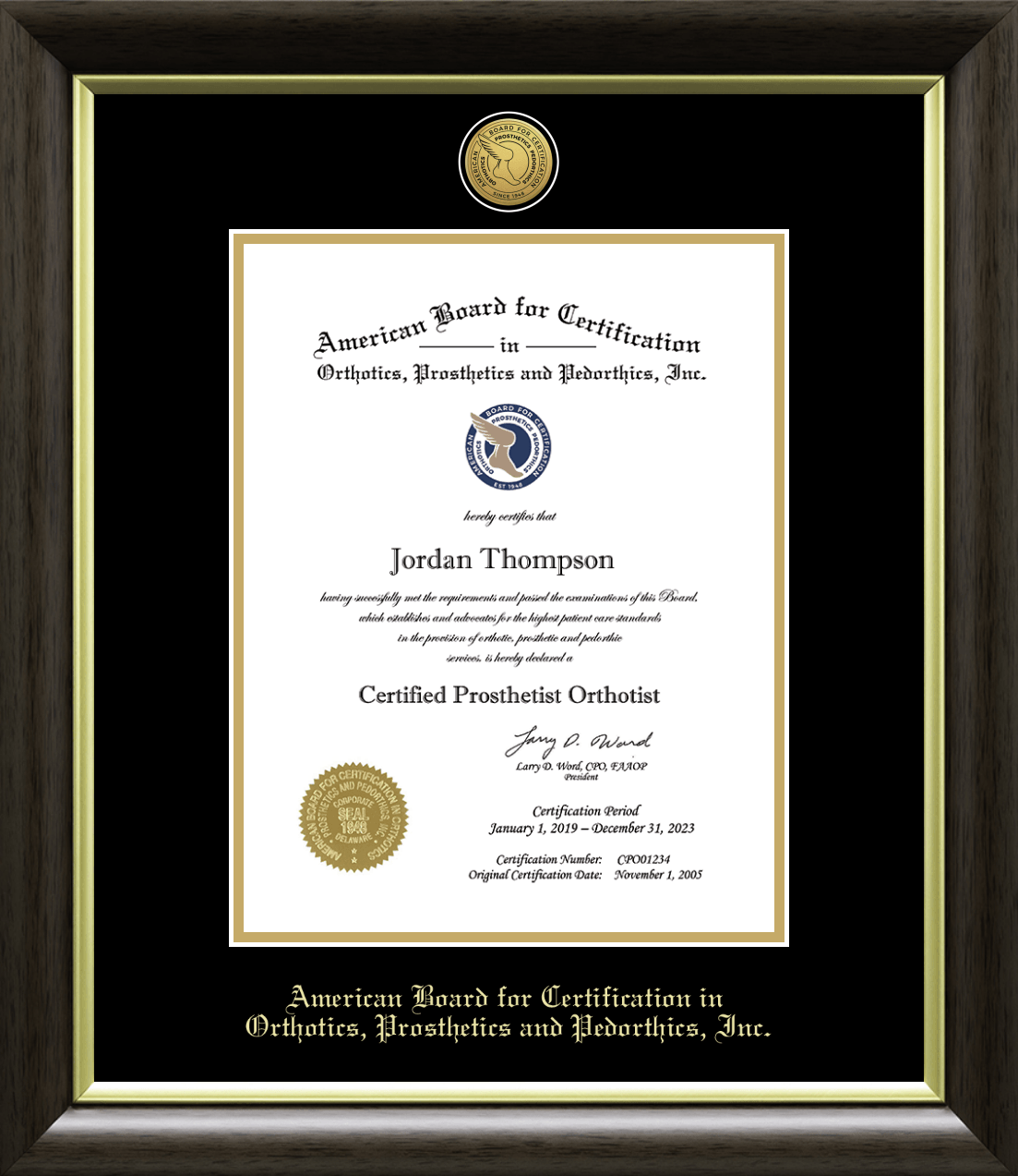 American Board for Certification in Orthotics Prosthetics Pedorthics