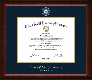 Texas A&M University - Commerce diploma frame - Masterpiece Medallion Diploma Frame in Murano