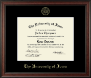 The University of Iowa diploma frame - Gold Embossed Diploma Frame in Studio