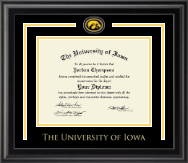 The University of Iowa diploma frame - Spirit Medallion Diploma Frame in Midnight