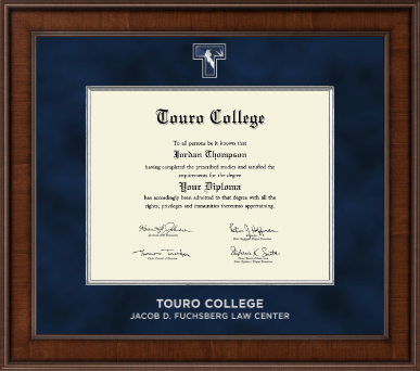 Touro College Law diploma frame - Presidential Masterpiece Diploma Frame in Madison