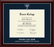 Touro College Law Masterpiece Medallion Diploma Frame in Gallery Silver