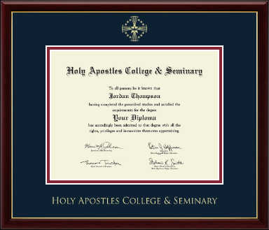 Holy Apostles College & Seminary diploma frame - Gold Embossed Diploma Frame in Galleria