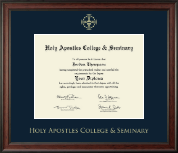 Holy Apostles College & Seminary diploma frame - Gold Embossed Diploma Frame in Studio