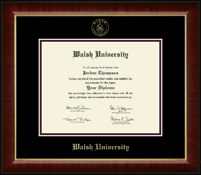 Walsh University diploma frame - Gold Embossed Diploma Frame in Murano