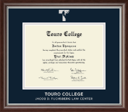 Touro College Law Silver Embossed Diploma Frame in Devonshire