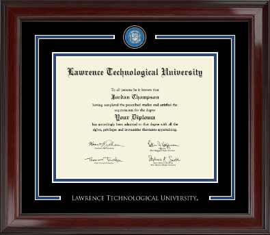 Lawrence Technological University diploma frame - Showcase Edition Diploma Frame in Encore