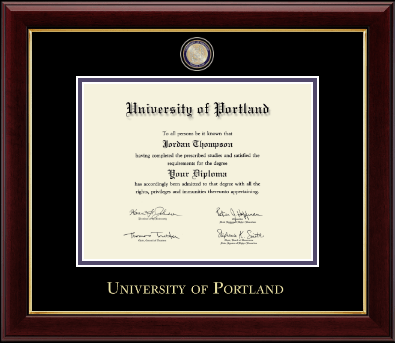 University of Portland diploma frame - Masterpiece Medallion Diploma Frame in Gallery
