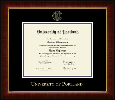 University of Portland diploma frame - Gold Embossed Diploma Frame in Murano