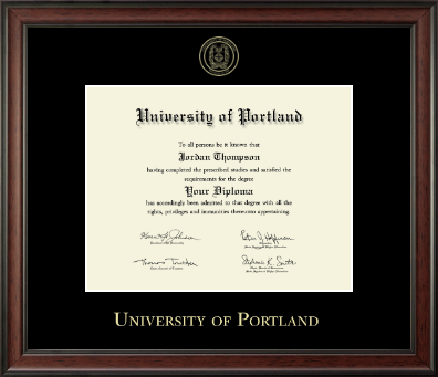 University of Portland diploma frame - Gold Embossed Diploma Frame in Studio