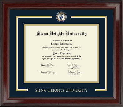 Siena Heights University diploma frame - Showcase Edition Diploma Frame in Encore