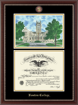 Boston College diploma frame - Campus Scene Masterpiece Diploma Frame in Chateau