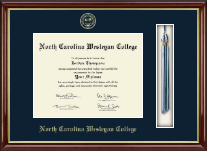 North Carolina Wesleyan College Tassel Edition Diploma Frame in Southport Gold