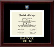 Hartwick College Masterpiece Medallion Diploma Frame in Gallery