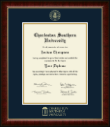 Charleston Southern University Gold Embossed Diploma Frame in Murano