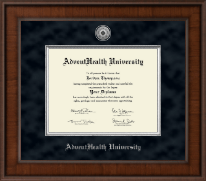 AdventHealth University Presidential Silver Engraved Diploma Frame in Madison