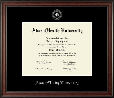 AdventHealth University diploma frame - Silver Embossed Diploma Frame in Studio