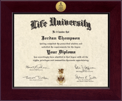 Life University diploma frame - Century Gold Engraved Diploma Frame in Cordova