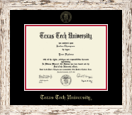 Texas Tech University diploma frame - Gold Embossed Diploma Frame in Barnwood White