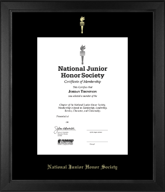 National Junior Honor Society certificate frame - Gold Embossed Certificate Frame in Arena